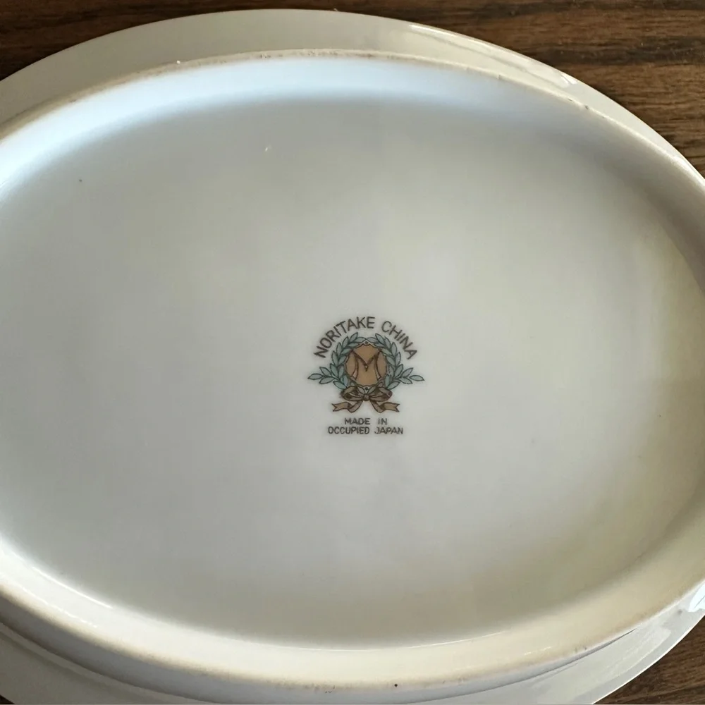 Noritake China Cardinal Rose 10 5/8” Oval Vegetable Bowl Occupied Japan…
